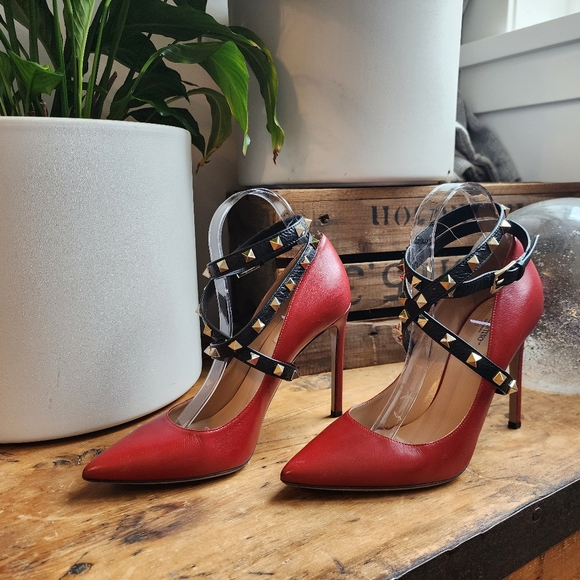 VALENTINO GARAVANI Rockstud Wrap Pump sz 38 1/2 - Picture 4 of 8